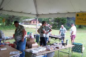Registration Tent for 50th Anniversary Celebration